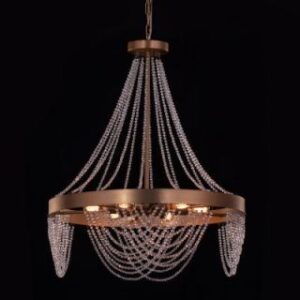 All That Glitters (Medium, Matte Gold Finish) Crystal Chandelier