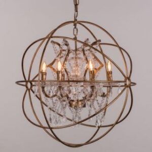Moonlight Rendezvous (Antique Gold Finish) Crystal Chandeliers