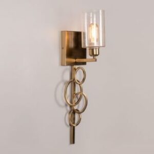 Ring Fling Gold (Clear Glass) Wall Light