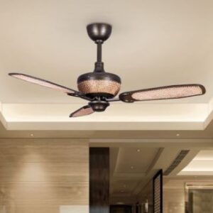 Dempsey hill (48″ Span, Cane Finished Metal Body, Cane Finished Teak Wood Blades) Ceiling Fan