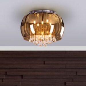 Enchanted Gold Mirror Finish (40 cm) Ceiling Crystal Chandelier
