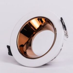 Argo – 75MM (Large, 1 Head, White & Rose Gold) LED MODULE COB RING (DL01-10118)