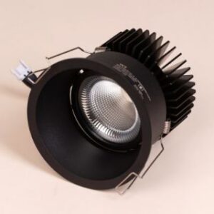 Damon- 10W Black (2700-6300K) 3 Color Tunable & Dimmable LED with Remote Control Recess COB Downlights (DL01-10156)
