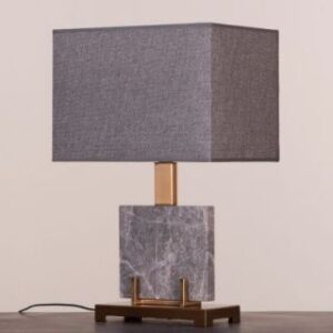 Marbled Grey (Grey Rectangle Shade) Table Lamp