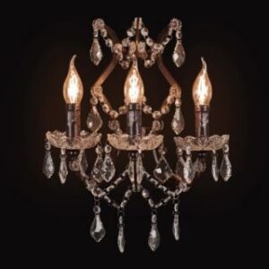 French Restoration Crystal Wall Lights