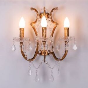 French Restoration (Antique Gold Finish) Crystal Wall Light