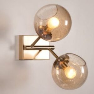 Dazzled Gold (Amber, Bubbled Glass) Wall Light